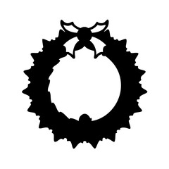 Download decorative holiday christmas wreath vector graphic svg for laser cutting and crafts use