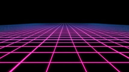 Futuristic grid, vibrant pink lines (1)
