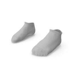 Grey Socks on Foot Standing Pose Isolated on Transparent Background