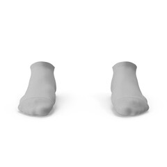 Grey Socks on Foot Standing Pose Isolated on Transparent Background