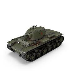 Soviet Heavy Tank Isolated on Transparent Background