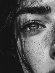 Woman's close-up face