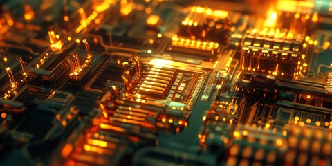 Close-up Electronic Circuit