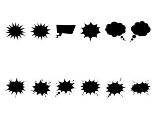 Explosive Burst Vector Elements Collection for Impactful Design Use Isolated on White Background