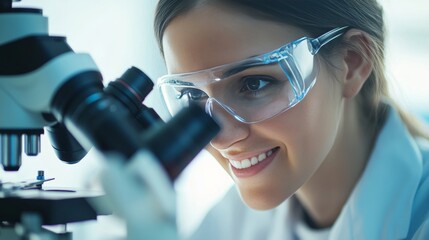 Woman scientist at work in laboratory