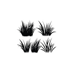 Elegant grass silhouette design illustration.