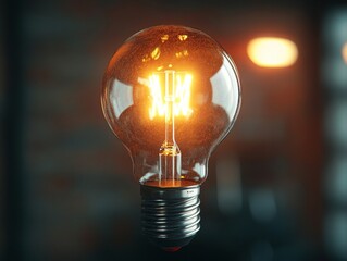 Glowing Edison Light Bulb