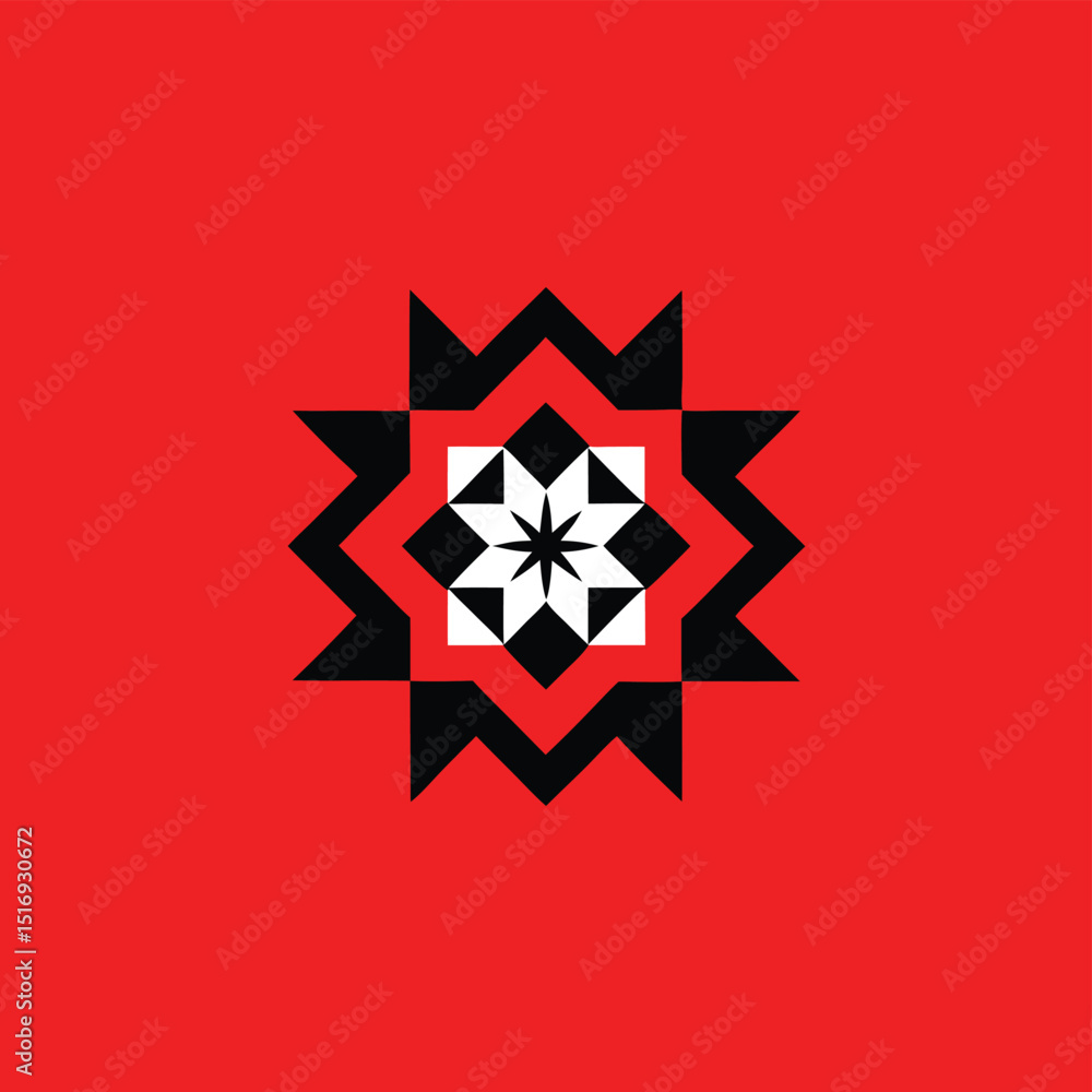 Poster geometric starburst design on transparent background suitable for graphic design projects