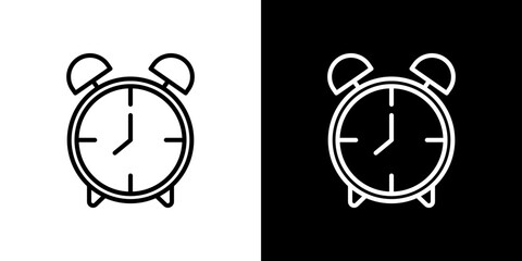 Alarm clock icon symbol concept for graphic design, Website, UI. Svg