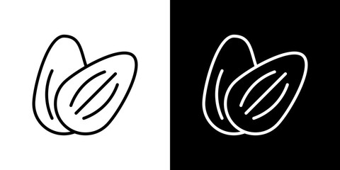 Almond icon symbol concept for graphic design, Website, UI. Svg