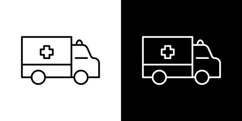 Ambulance icon symbol concept for graphic design, Website, UI. Svg