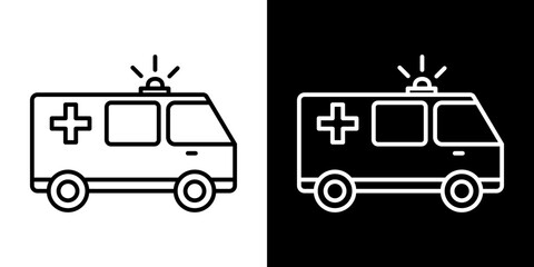 Ambulance icon symbol concept for graphic design, Website, UI. Svg