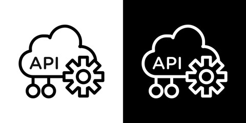 API icon symbol concept for graphic design, Website, UI. Svg