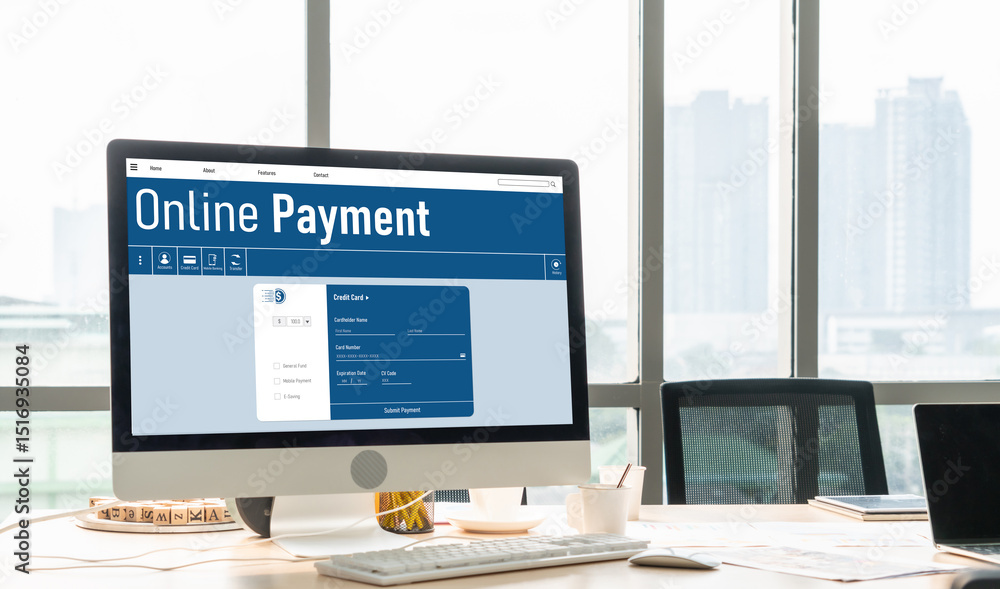 Poster online payment platform for modish money transfer on the internet netowrk