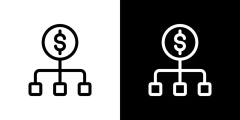 Asset allocation icon symbol concept for graphic design, Website, UI. Svg
