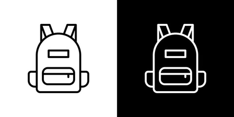 Backpack icon symbol concept for graphic design, Website, UI. Svg