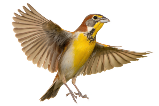 Vibrant Yellow-Breasted Bird in Flight Stunning Avian Photography