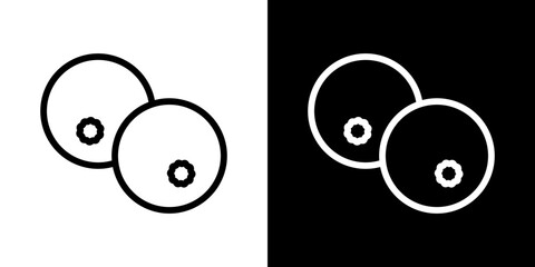 Blueberries icon symbol concept for graphic design, Website, UI. Svg