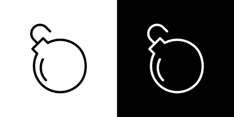 Bomb icon symbol concept for graphic design, Website, UI. Svg