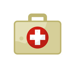 first aid kit — colorful vector icon