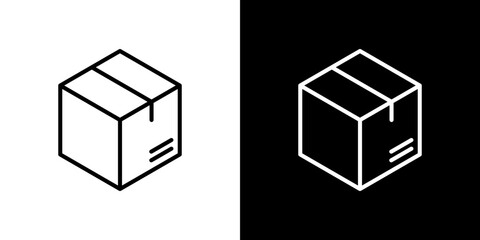 Box icon symbol concept for graphic design, Website, UI. Svg