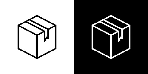Box icon symbol concept for graphic design, Website, UI. Svg