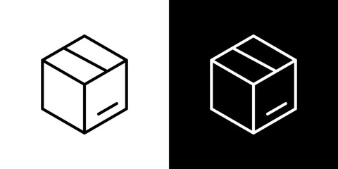 Box icon symbol concept for graphic design, Website, UI. Svg