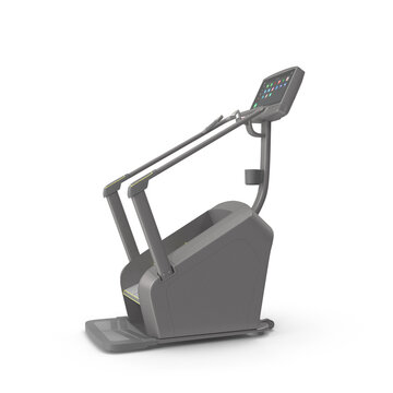 Stair stepping workout machine isolated on transparent background