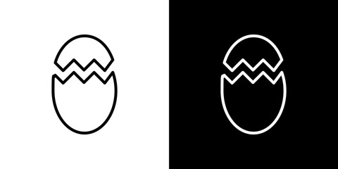 Broken egg icon symbol concept for graphic design, Website, UI. Svg