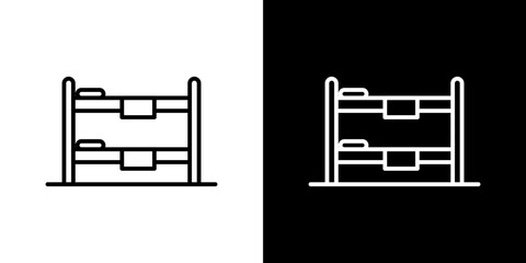 Bunk bed icon symbol concept for graphic design, Website, UI. Svg