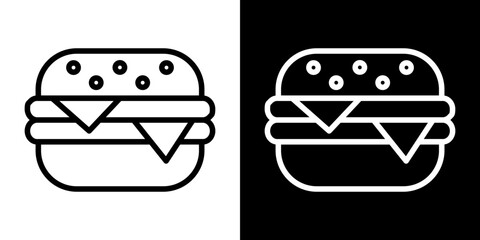 Burger icon symbol concept for graphic design, Website, UI. Svg