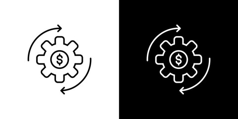 Business model icon symbol concept for graphic design, Website, UI. Svg