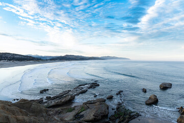 Scenic view of the Oregon Coast at Cape Kiwanda. 