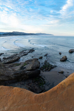 Scenic view of the Oregon Coast at Cape Kiwanda. 