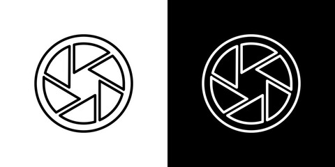 Camera shutter icon symbol concept for graphic design, Website, UI. Svg