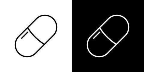 Capsule icon symbol concept for graphic design, Website, UI. Svg