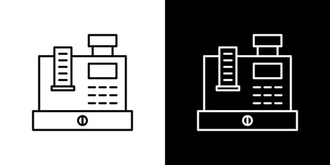 Cash register icon symbol concept for graphic design, Website, UI. Svg