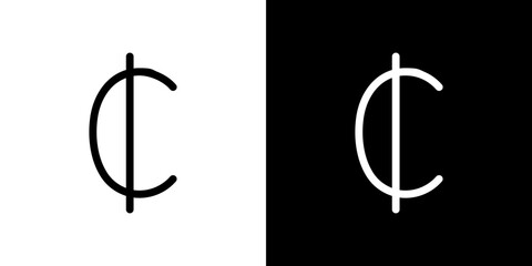 Cedi signs symbol concept for graphic design, Website, UI. Svg