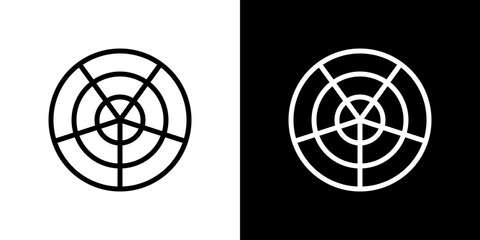 Chart-radar icon symbol concept for graphic design, Website, UI. Svg