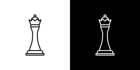Chess queen icon symbol concept for graphic design, Website, UI. Svg