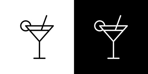Citrus Martini glass icon symbol concept for graphic design, Website, UI. Svg