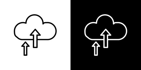Cloud upload icon symbol concept for graphic design, Website, UI. Svg