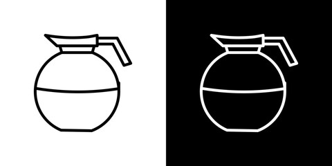 Coffee pot icon symbol concept for graphic design, Website, UI. Svg