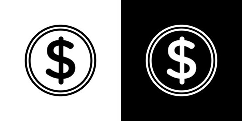 Coin icon symbol concept for graphic design, Website, UI. Svg