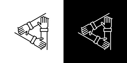 Collaboration icon symbol concept for graphic design, Website, UI. Svg