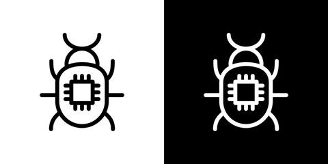 Computer bug icon symbol concept for graphic design, Website, UI. Svg