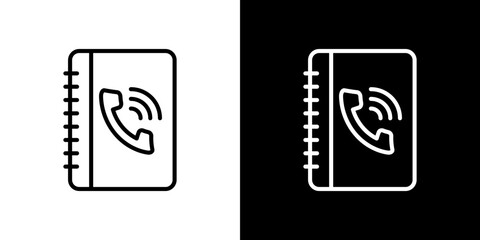 Contact book icon symbol concept for graphic design, Website, UI. Svg