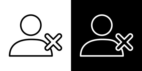 Delete user icon symbol concept for graphic design, Website, UI. Svg