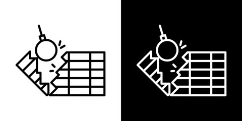 Demolition icon symbol concept for graphic design, Website, UI. Svg