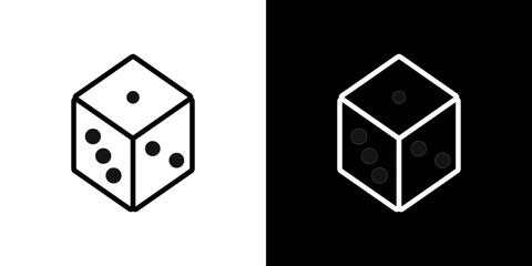 Dice icon symbol concept for graphic design, Website, UI. Svg